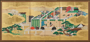 屏風絵全体
