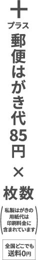 はがき料金がかかります